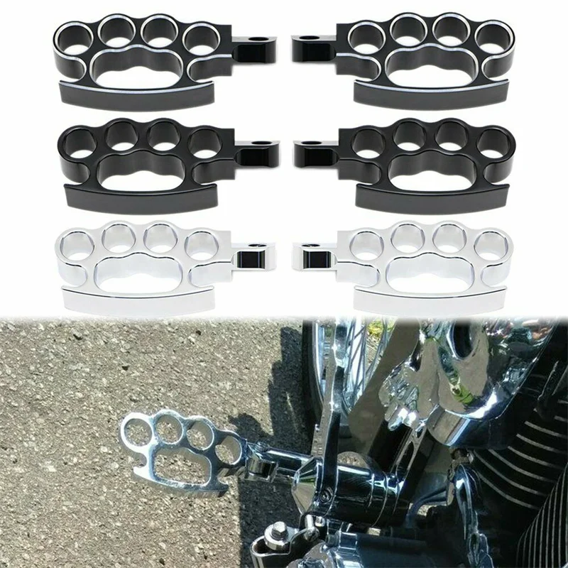 Ike foot pegs extension footrest pad extender pedal rests fit for harley dyna sportster thumb200