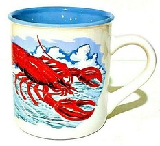 Red Lobster Cape Shore ME Coffee Mug Cup Beach Ocean Coastal Ceramic Whi... - $6.79