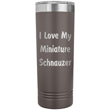 Love My Miniature Schnauzer v4-22oz Insulated Skinny Tumbler - Pewter - £25.84 GBP