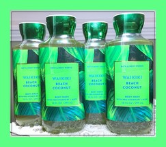 Bath &amp; Body Works Wakiki Beach Coconut 10oz Shower Gel Body Wash (x4) Al... - $48.33