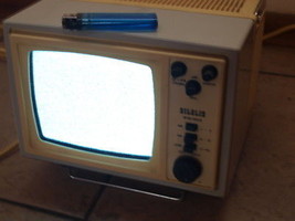 Vintage Rare Soviet Ussr Portable B & W Analog Tv - $90.31