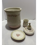 RARE 4pc  Cosette Ceramic Wastebasket Beautiful Design. - €23,58 EUR