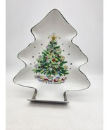 Vtg Salem Fine China Christmas Tree Plate - $31.35 CAD