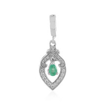 Jewelry of Venus fire Pendant of MULADHARA (ROOT CHAKRA) Ethiopian emerald silve - £523.33 GBP