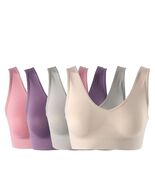 Rhonda Shear 4‑Pack Original Ahh Bras Medium (M/M) Lilac, Green, Rose, a... - $29.69