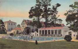 Del Monte CALIFORNIA~HOTEL-THE Roman PLUNGE~1936 Albertype Tinted Photo Postcard - £4.88 GBP