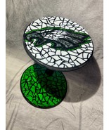 Philadelphia  Eagles Kelly Green - Glass Mosaic Side Table - For Man Cave - $200.00