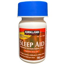 Kirkland Signature Sleep Aid Doxylamine Succinate 96 Tablets FAST DELIVERY - $11.21