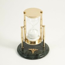 Bey-Berk D824D Dental Green Marble 30 Minute Sand Timer with Brass Accents - £70.25 GBP