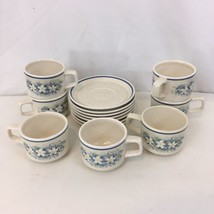 Lenox Temper-Ware Dewdrops USA Made Coffee Tea Cups with Saucers (7) - £21.56 GBP