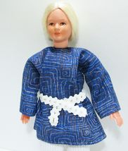 Lady Doll 05 0111 Blue Top White Pants Caco Flexible Dollhouse Miniature - $33.95