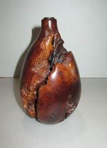 Beautiful Vintage BURL WOOD Art Vessel Bud Vase 8&quot; Tall - £157.49 GBP