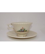 Lenox Rutledge Tea Cup &amp; Saucer Floral Flowers Made in USA - $27.19