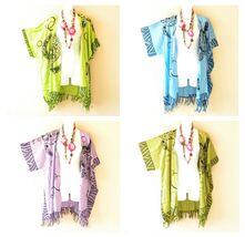 CG35 Turtle Cardigan Duster Kimono Open Front Plus Jacket Cover up Top -... - $24.90