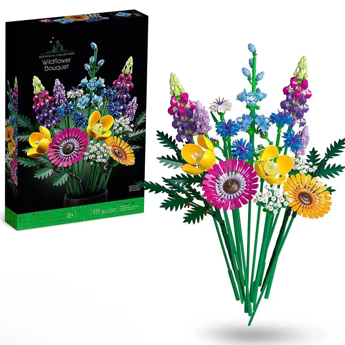 Flower wildflower bouquet centerpiece10313 building blocks romantic gift brick - £17.86 GBP