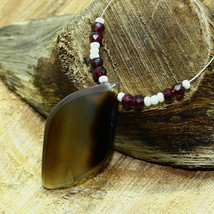Onyx Smooth Fancy Garnet Mother Of Pearl Bead Briolette Natural Loose Ge... - £2.83 GBP