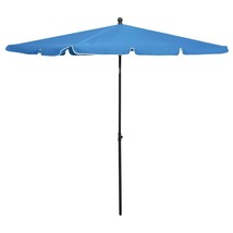  Garden Parasol Azure Blue Polyester 82.7in x 55.1in Tiltable - $93.05
