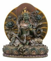 Arya Green Tara Tibetan Buddha Statue Khadiravani Bodhisattva Jetsun Dolma Decor - £31.96 GBP