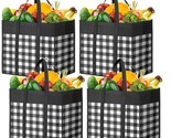 Reusable Grocery Bags,4-Pack, Foldable Reusable Shopping Tote Bags Bulk ... - £15.16 GBP