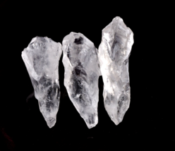 Satyaloka quartz synergy 12 high frequency set of three crystals  #6053 - $37.39