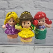Fisher-Price Little People Disney Princesses Lot Of 3 Belle Ariel Rapunzel  - £11.82 GBP