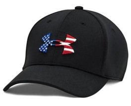 Under Armour Hat Mens Fitted UA Freedom Blitzing Embroidered USA Flag Bl... - £19.42 GBP