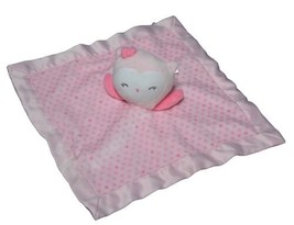 Child of Mine Carter&#39;s Pink Owl Hearts Baby Lovey Plush Security Blanket... - $18.39