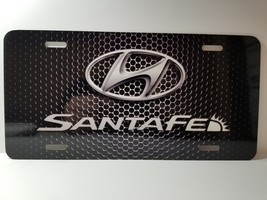 Hyundai Santa F Inspired Art on Mesh FLAT Aluminum License Tag Plate * BLEMISHED - £10.61 GBP