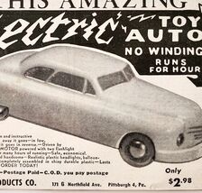 1949 All Electric  Products Toy Car Advertisement Pittsburgh Pennsylvani... - €17,28 EUR
