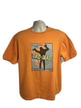 Mens Retro Horror Movie Orange Novelty Graphic T-Shirt Large Cotton Dad Gone Mad - £19.56 GBP