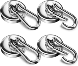 Carabiner Magnetic Hooks 100LBS 4 Pack Strong Magnet Hooks Heavy Duty Wi... - $16.82