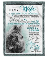 To My Wife Fleece Blanket Xmas Gift For Her Couple Wolf Romantic Love Bl... - £45.46 GBP+