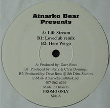 Atnarko Bear &quot;Life Stream / Here We Go&quot; Vinyl 12&quot; Promo Breakbeat ~Rare~ Htf - £17.98 GBP