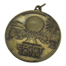 Vintage Pendant 1982 Epcot Center Medallion Walt Disney World 80s Embossed - £19.46 GBP