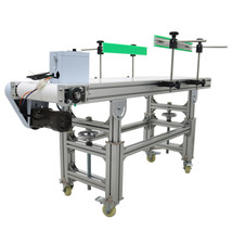 59&quot;Length 11.8&quot;Width White PVC Flat Conveyor Belt System Height Adjustab... - £893.70 GBP