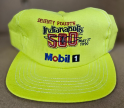 VINTAGE mobile 1 oil Baseball Hat Cap 74th Indianapolis 500 NOS 1990s ye... - £25.46 GBP
