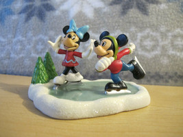 Dept 56 Mickey&#39;s Very Merry Christmas Village Mickey Minnie Go Ice Skati... - $49.99