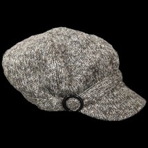 Scala Pronto Hat Womens Light Gray Cabbie Newsboy Bill Buckle Paisley In... - $479.73 MXN