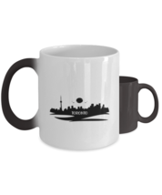 Toronto Skyline silhouette,  Heat Sensitive Color Changing Coffee Mug, M... - £19.92 GBP