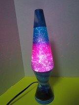 Northern Lites Motion And Glitter Original Lava Lamp Purple Blue 14.5&quot;T - £30.59 GBP