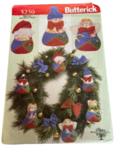 Butterick Sewing Pattern 5230 Patch Pocket Christmas Ornaments Cat Angel... - $4.99