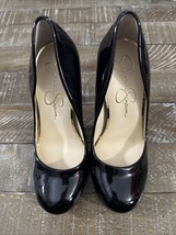 Jessica Simpson Black Shiny Pump Heels Size 5M/35 - $39.48
