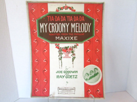 MY CROONY MELODY MARSHALL DEAN REEVES 1914 ART JOHN FREW LG SHEET MUSIC - $73.13 MXN