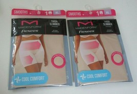 2 Maidenform Fleexes Thigh Slimmers shapewear Tummy control Nude Size X-... - $14.80
