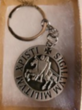 Large Two Templar Knights Key Ring  - $9.99