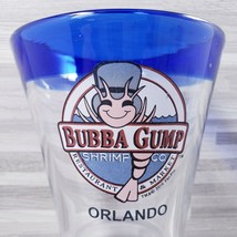  Bubba Gump Shrimp Co. &quot;Orlando&quot; 20 oz. Hurricane Glass Clear Cobalt Blue - £14.33 GBP