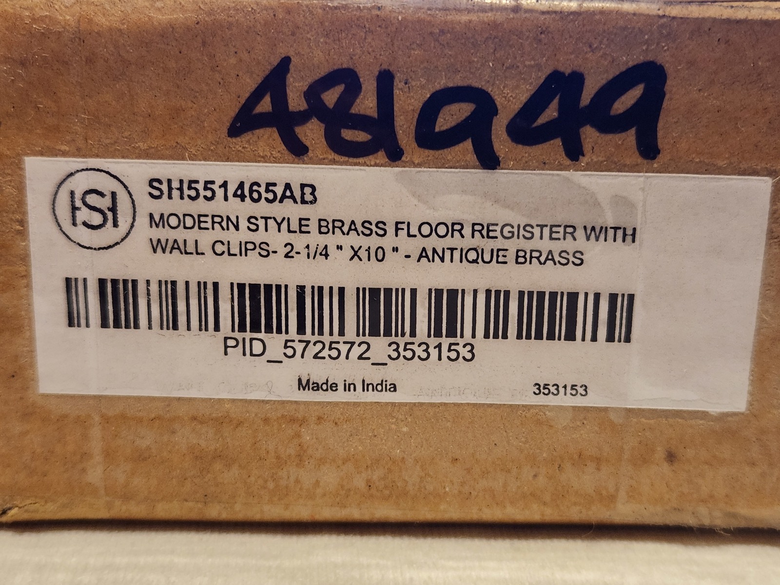 Signature Hardware 481949 Milnor Brass Register - 2-1/4&quot; x 10&quot; - Antique... - $25.90