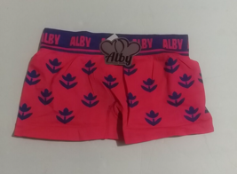 Alby Colombian Logo Hipster Panty NWT Pink Blue Flowers - £3.76 GBP