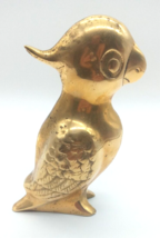 Vtg Solid Brass Parrot Bird Figural Paperweight Tropical Pirate Tiki Decor MCM - £39.56 GBP