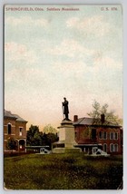 Springfield OH Ohio Soldiers Monument Postcard R22 - £6.28 GBP